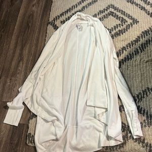 Athleta White Open Cardigan